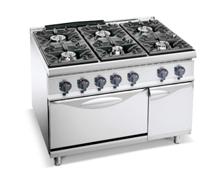 六頭平頭爐 尺寸:1200x900x900mm